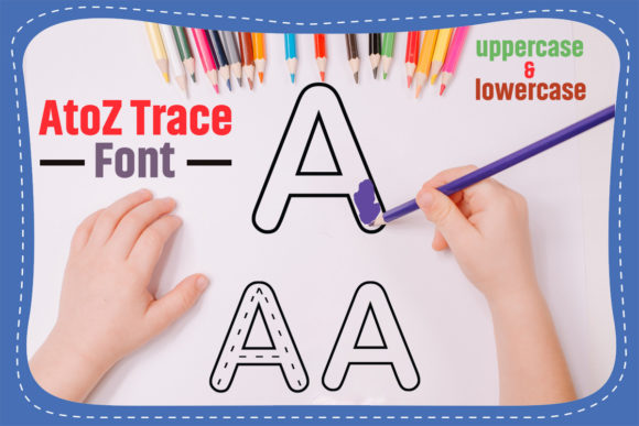 AtoZ Trace for Kids: A Playful Display Font for Digital Design