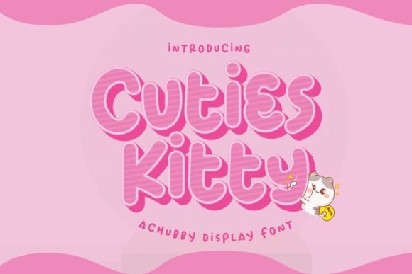 Cuties Kitty: A Chubby Display Font for Whimsical Craft Designs