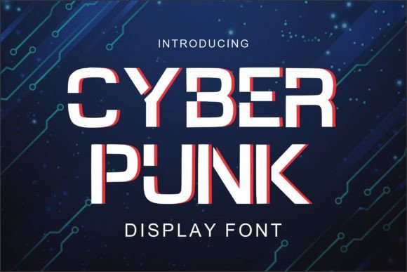 Cyber Punk: A Futuristic Display Font for Handmade Designers and Makers