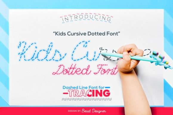 Kids Cursive Dotted: A Playful Display Font for Handmade Labels, Invitations & Printables
