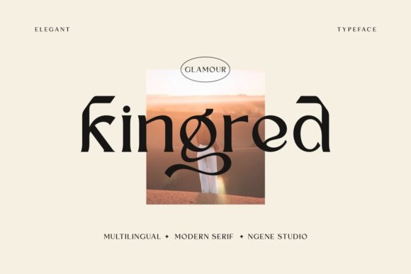 Kingred: A Handmade Vintage Typeface for Soft Classic Branding