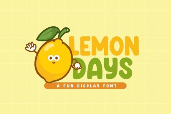 Lemon Days: A Playful Display Font for Handmade Labels, Invitations & More