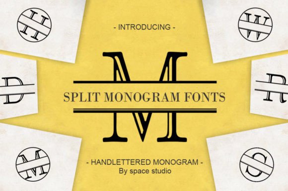 Split Letter Monogram: A Display Font That Elevates Modern Web Design