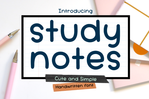 Study Notes Font: A Clean Display Typeface for Business Branding