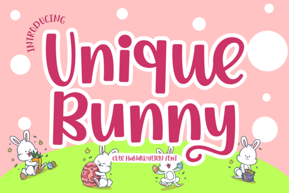 Unique Bunny: A Sweet Display Font for Small Business Branding