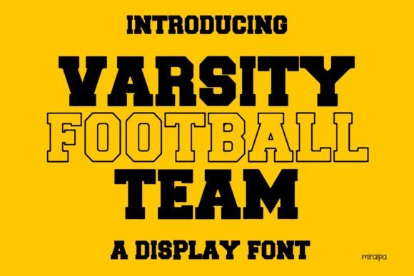 Varsity Football Team: A Dynamic Display Font for Modern Editorial Design