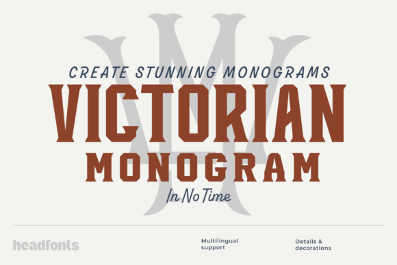 Victorian Monogram: A Unique Display Font for Editorial Elegance